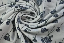 French terry organic – Midnight Hanging Blooms