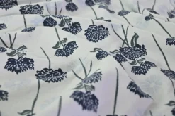 French terry organic – Midnight Hanging Blooms
