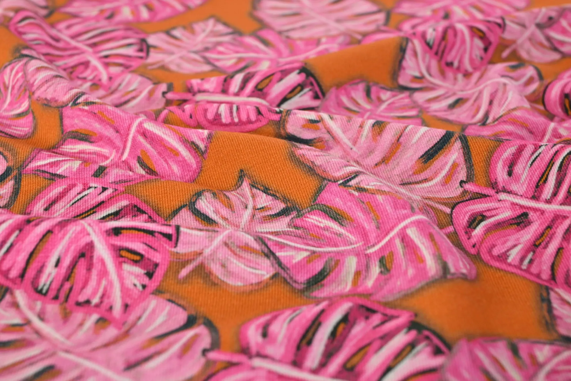 French terry – Pink Tropic Sunset