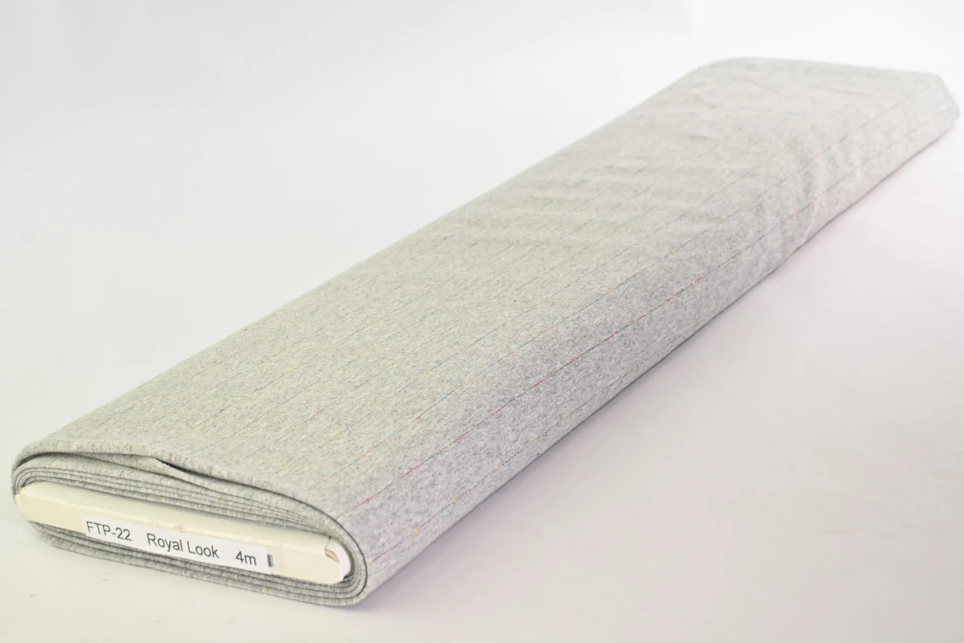 French terry – Rainbow lines on grey melange