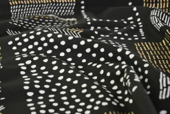 French terry – Tribal Grid Noir