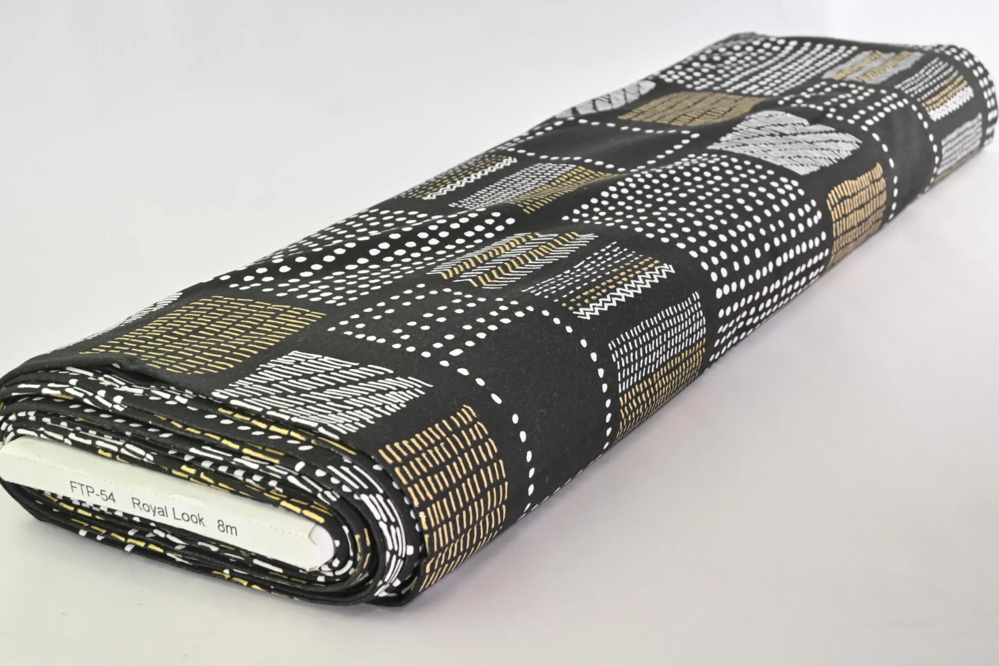 French terry – Tribal Grid Noir