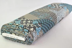 French terry – Turquoise Tapestry Patchwork