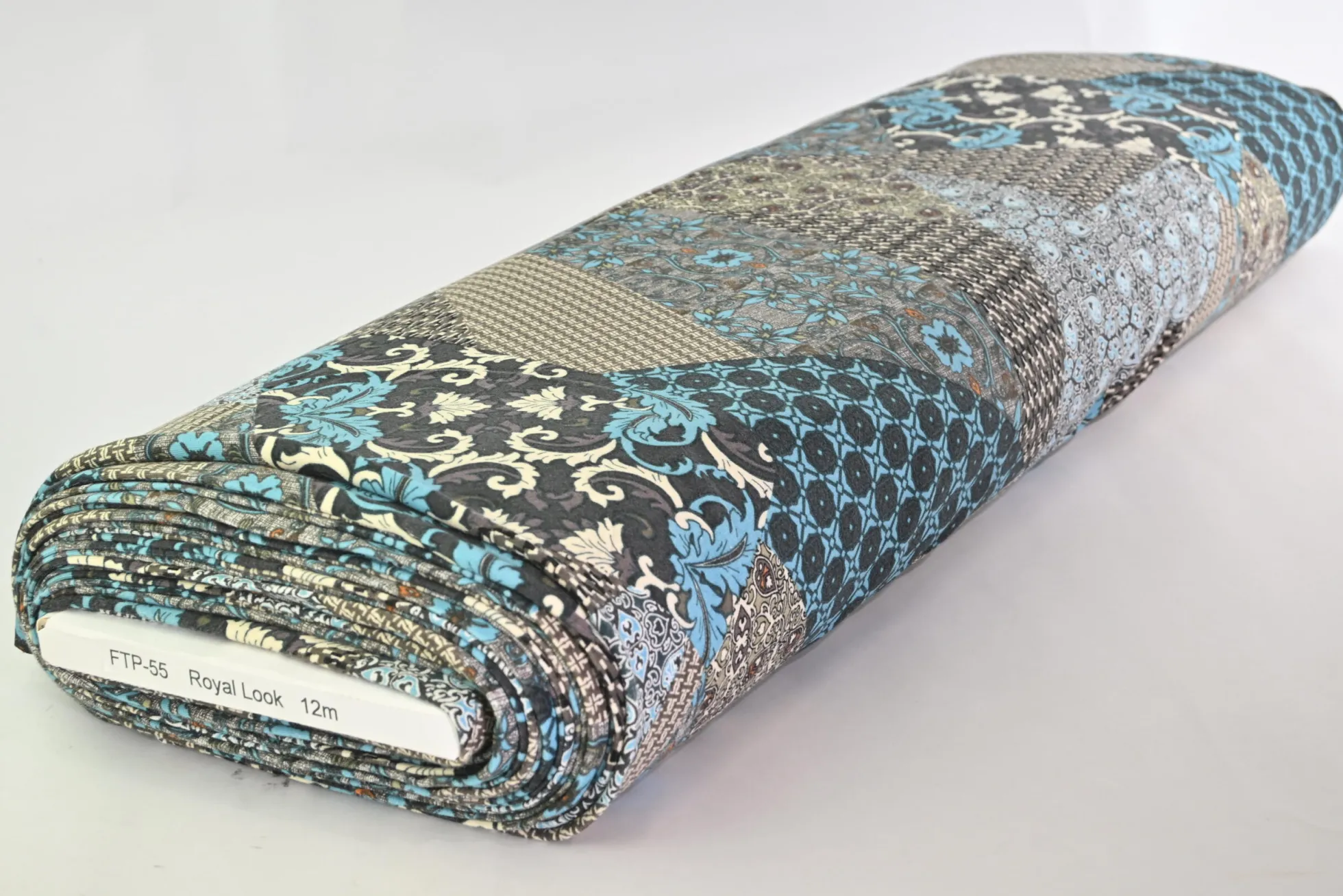 French terry – Turquoise Tapestry Patchwork