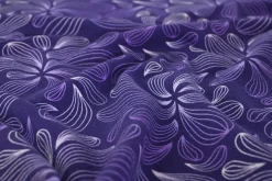 French terry – Violet Paisley Petals