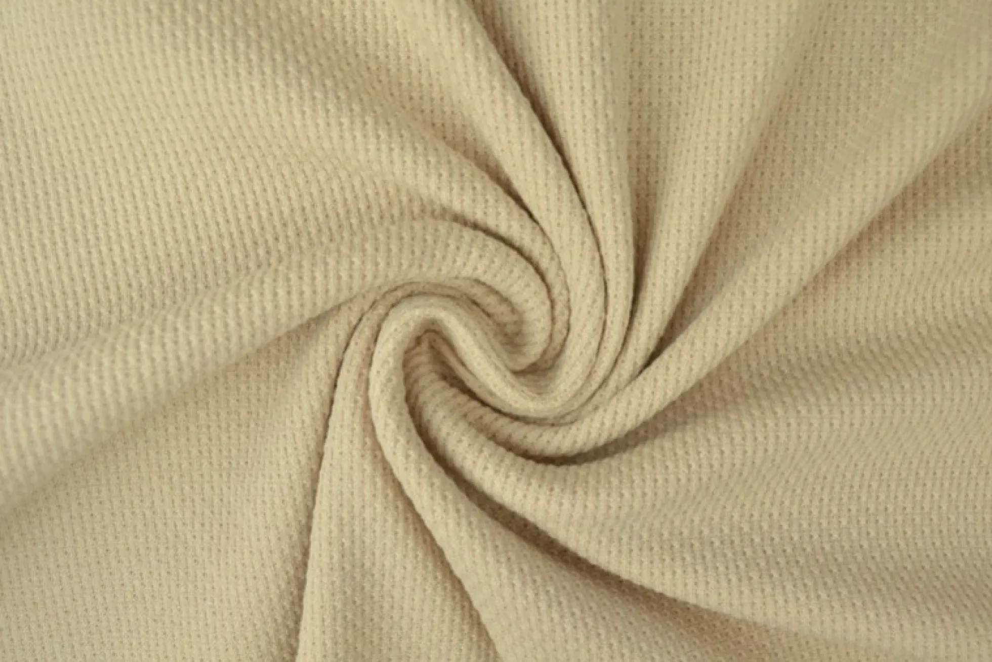 Gebreide wafel jersey – Beige