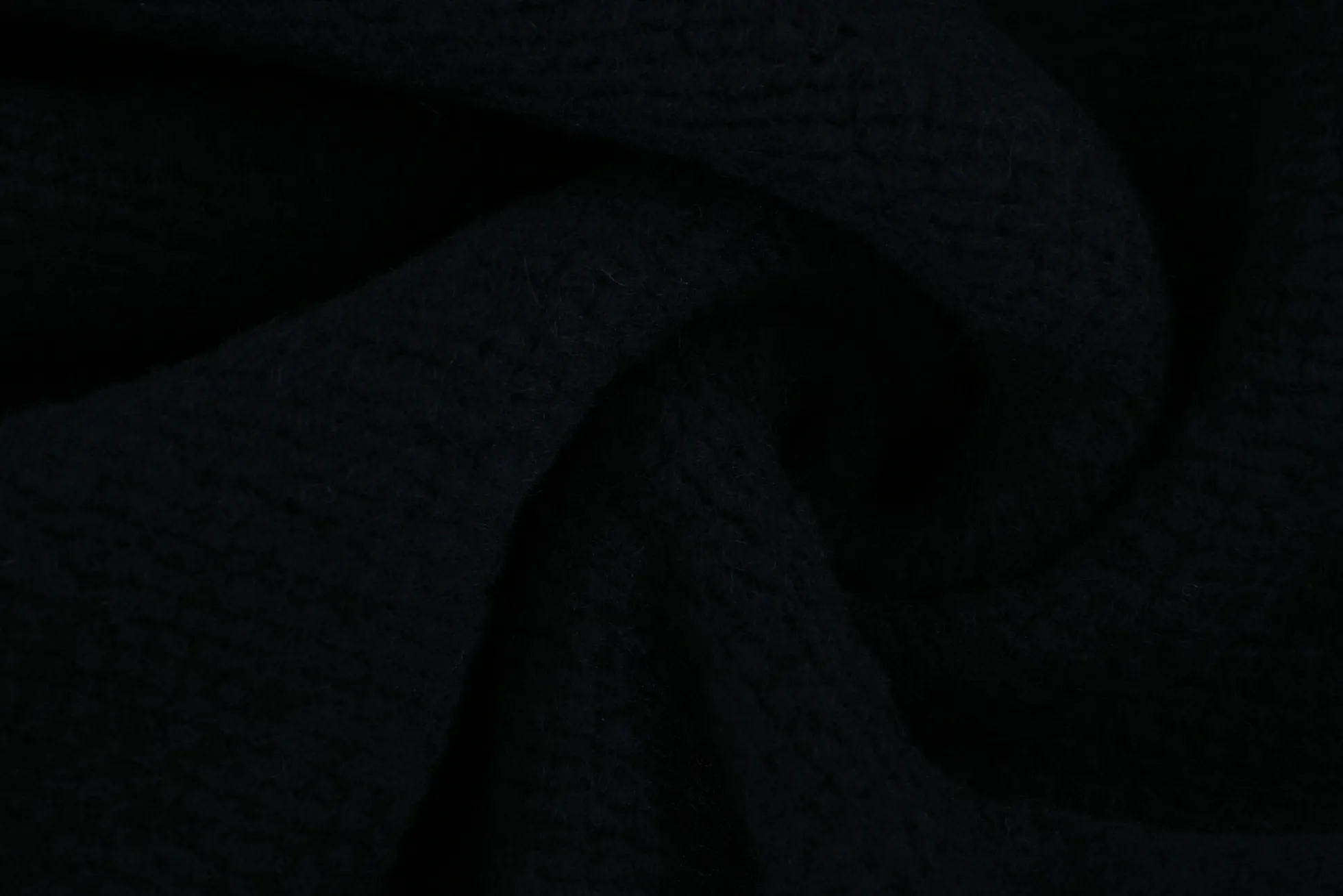 Gebreide wollen stof – Navy