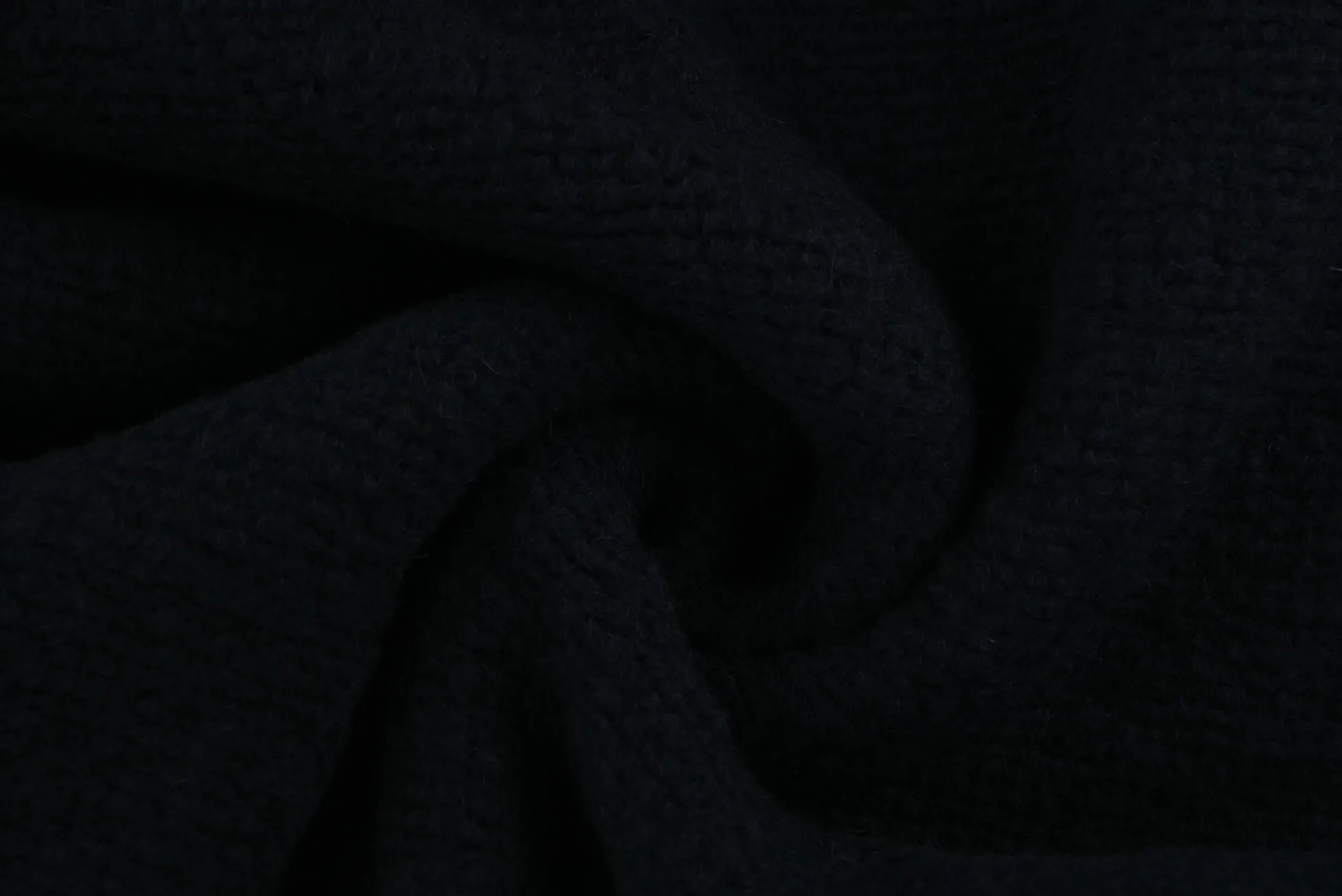 Gebreide wollen stof – Navy
