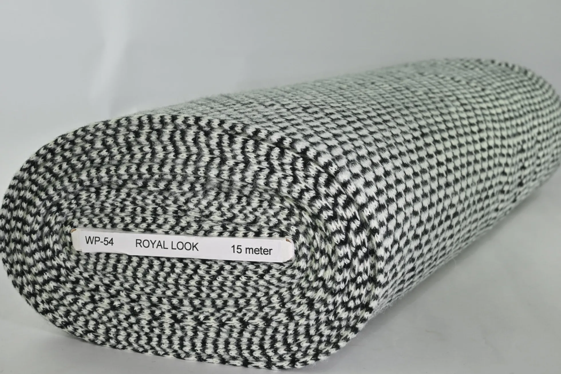 Gebreide wooltouch jersey – Zwart & gebroken wit
