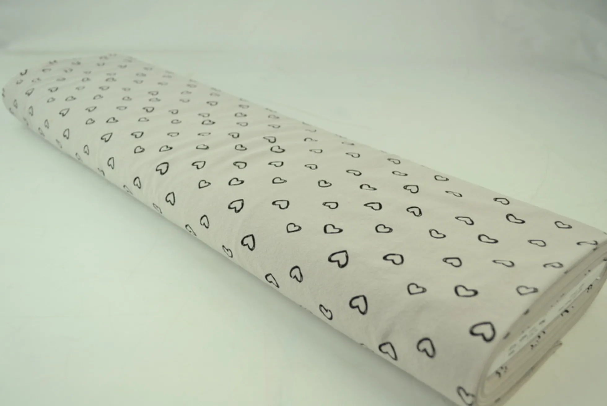 Gewassen katoen / Stonewashed – Kleine hartjes zilvergrijs