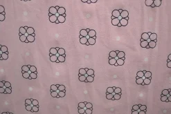 Gewassen katoen / Stonewashed – Bloemetjes gestipt babyroze