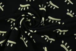 Heavy travelstof – Eyelash on black