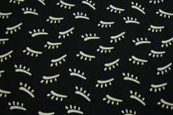 Heavy travelstof – Eyelash on black