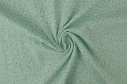 Hydrofiel / Mousseline – Bloemetjes licht mint