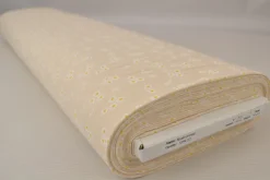 Hydrofiel / Mousseline – Boterbloemetjes champagne
