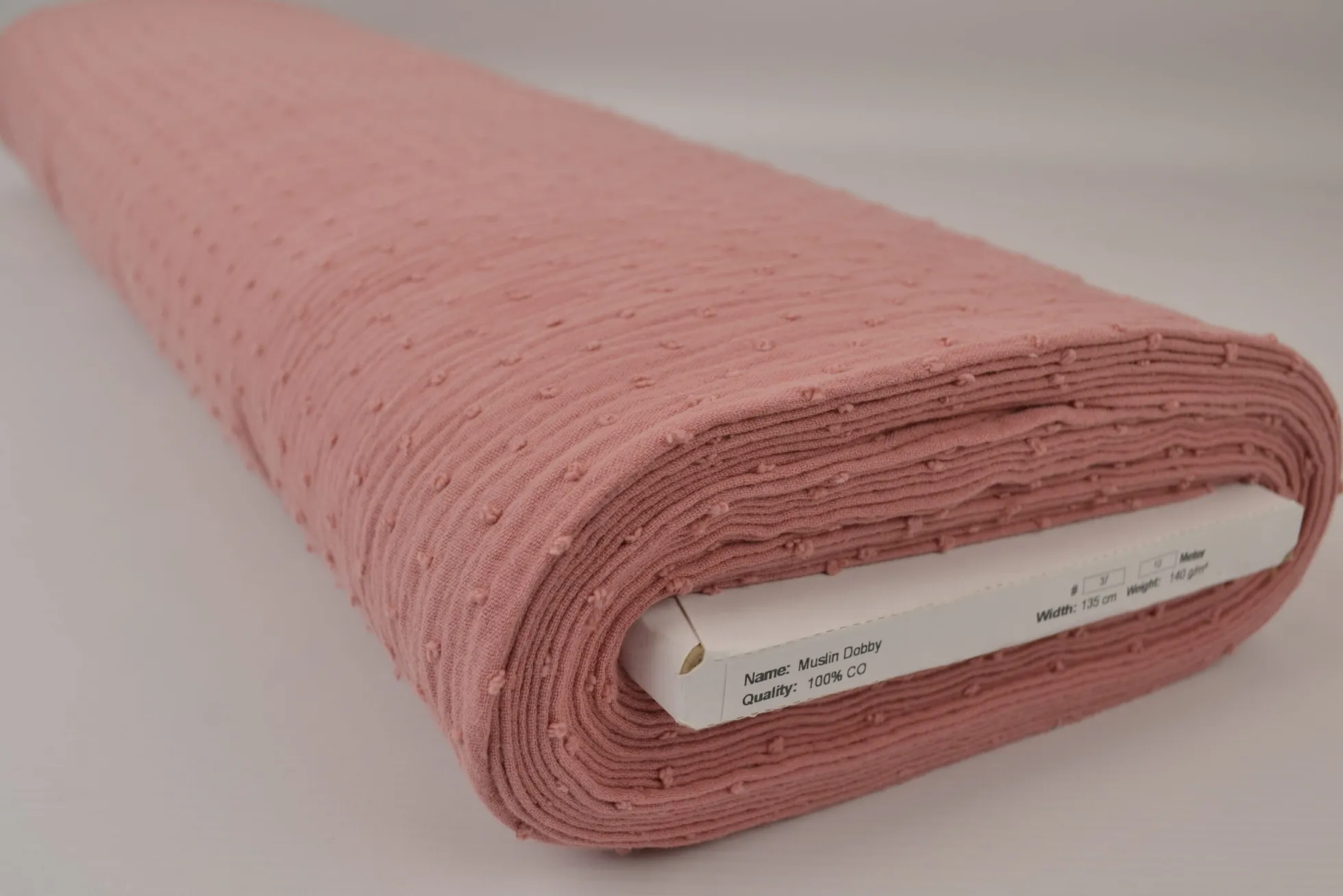 Hydrofiel / Mousseline dobby – Oud roze