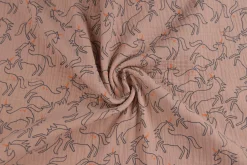 Hydrofiel / Mousseline – Eenhoorn dusky roze