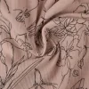 Hydrofiel / Mousseline – Floral lijntekening dusky roze