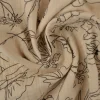 Hydrofiel / Mousseline – Floral lijntekening champagne