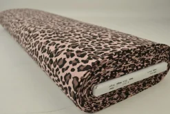 Hydrofiel / Mousseline – Luipaard dusky roze