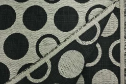 Jacquard Gobelin – Black & silver grey dots
