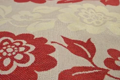 Jacquard Gobelin – Floral red & ivory