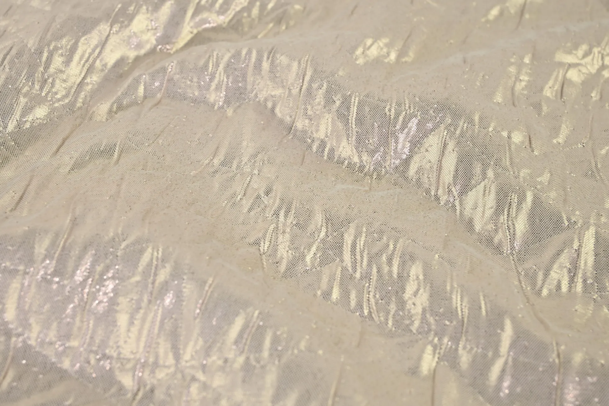 Jacquard jassenstof – Champagne metallic