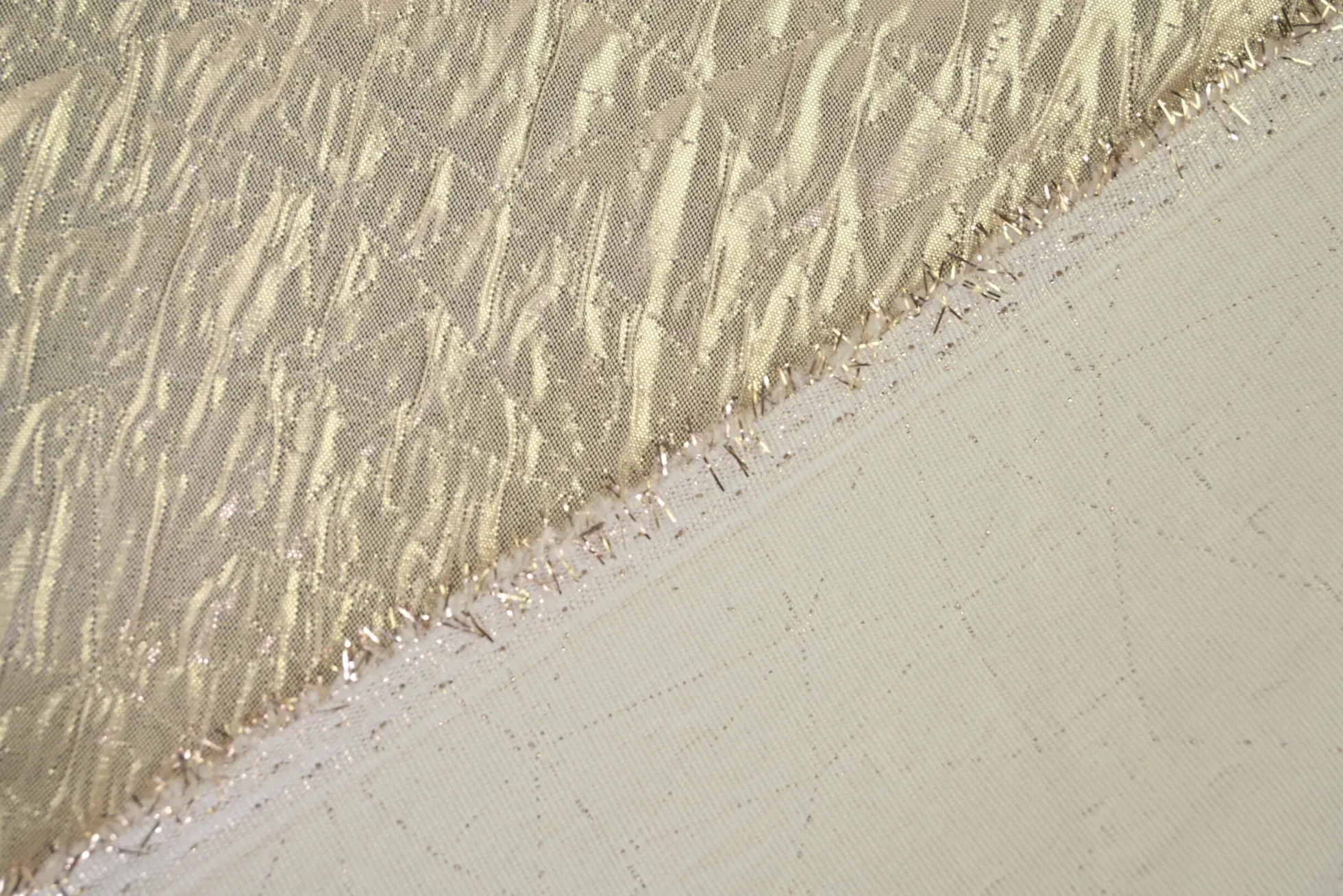 Jacquard jassenstof – Champagne metallic