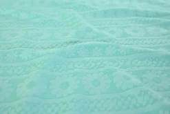 Jacquard jersey – Flower lines mintgroen