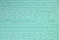 Jacquard jersey – Flower lines mintgroen