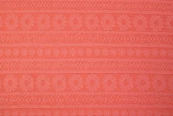 Jacquard jersey – Flower lines koraalroze
