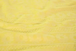 Jacquard jersey – Flower lines geel