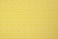 Jacquard jersey – Flower lines geel