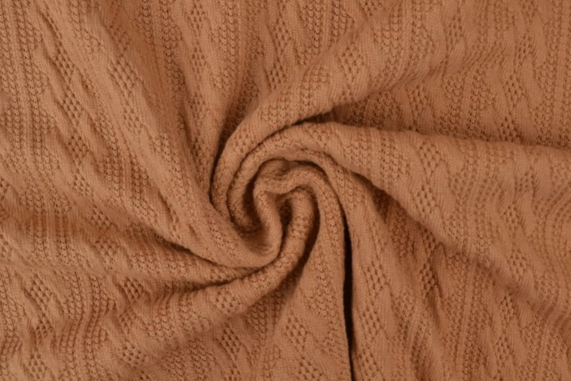Jacquard jersey kabel – Beige