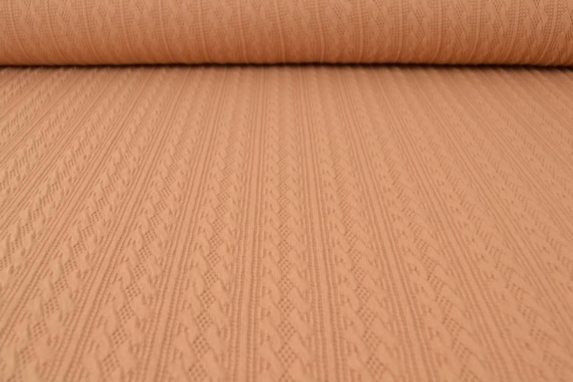 Jacquard jersey kabel – Beige