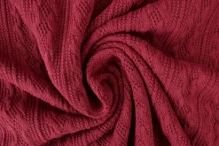 Jacquard jersey kabel – Bordeaux