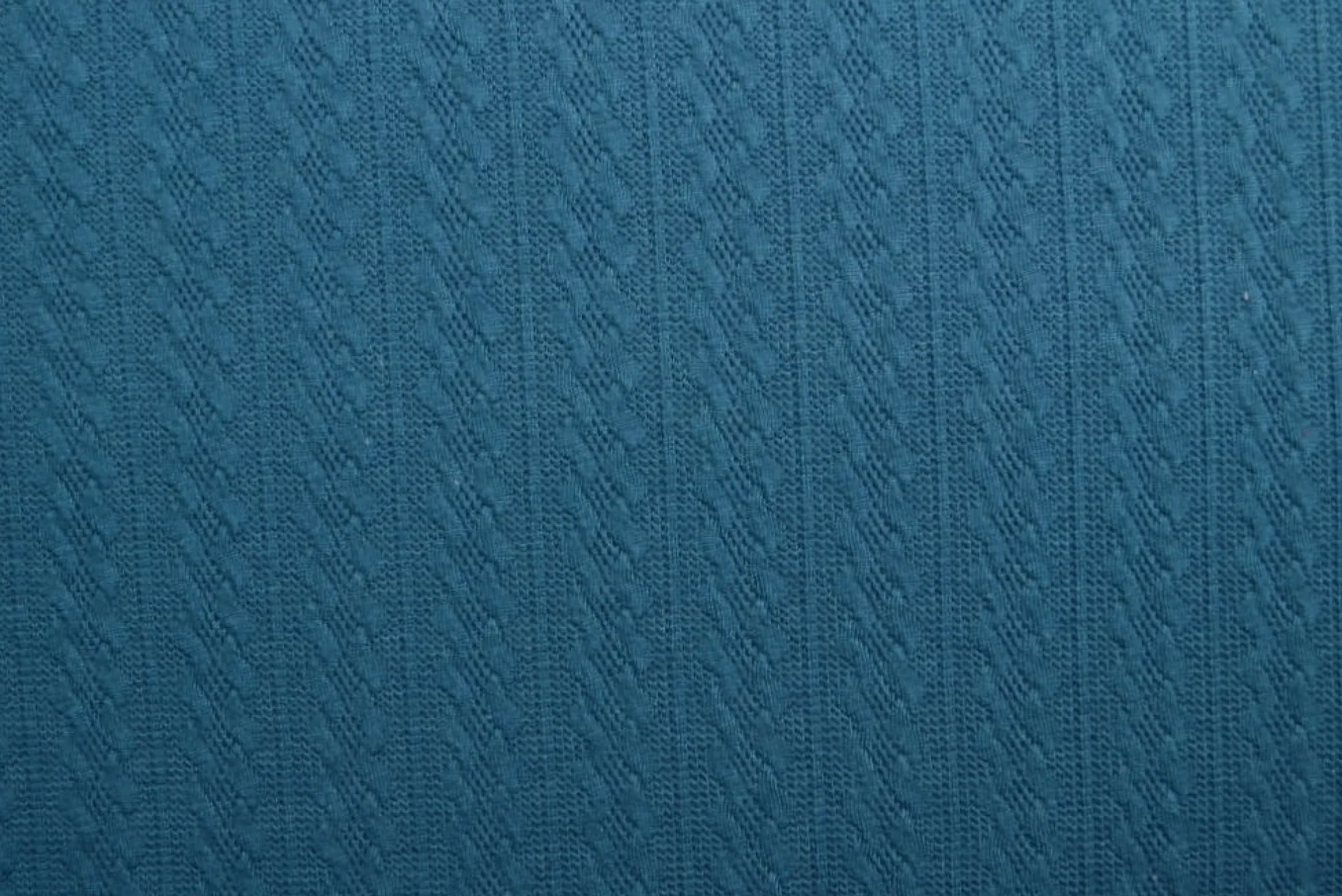 Jacquard jersey kabel – Donker petrol