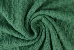 Jacquard jersey kabel – Donkergroen