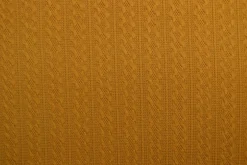 Jacquard jersey kabel – Donker oker