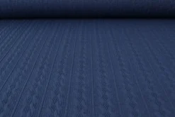 Jacquard jersey kabel – Navy