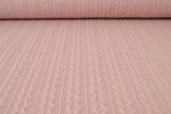 Jacquard jersey kabel – Oudroze