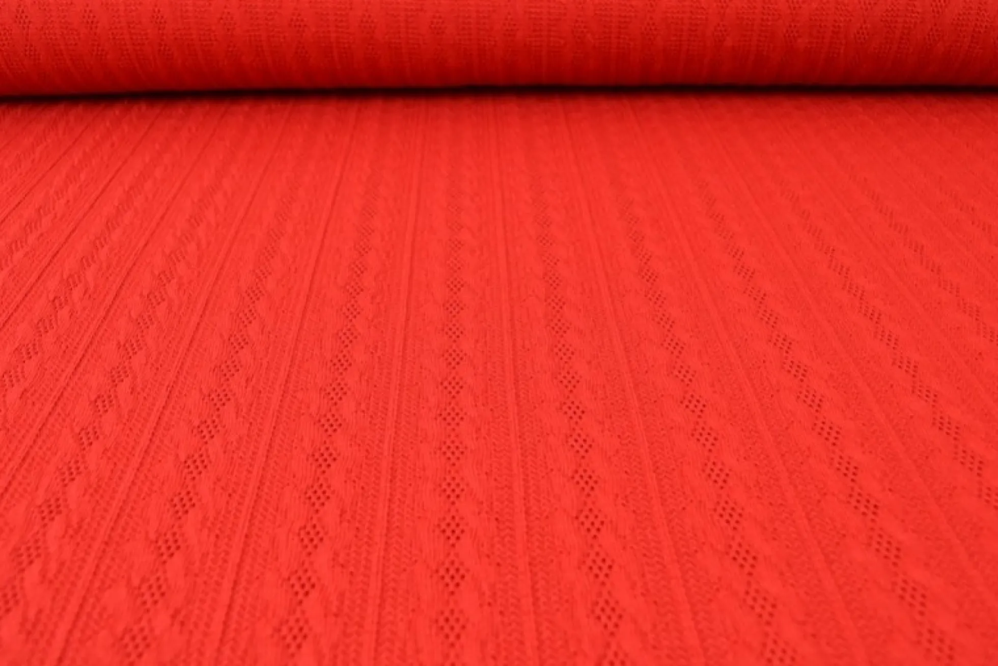 Jacquard jersey kabel – Rood