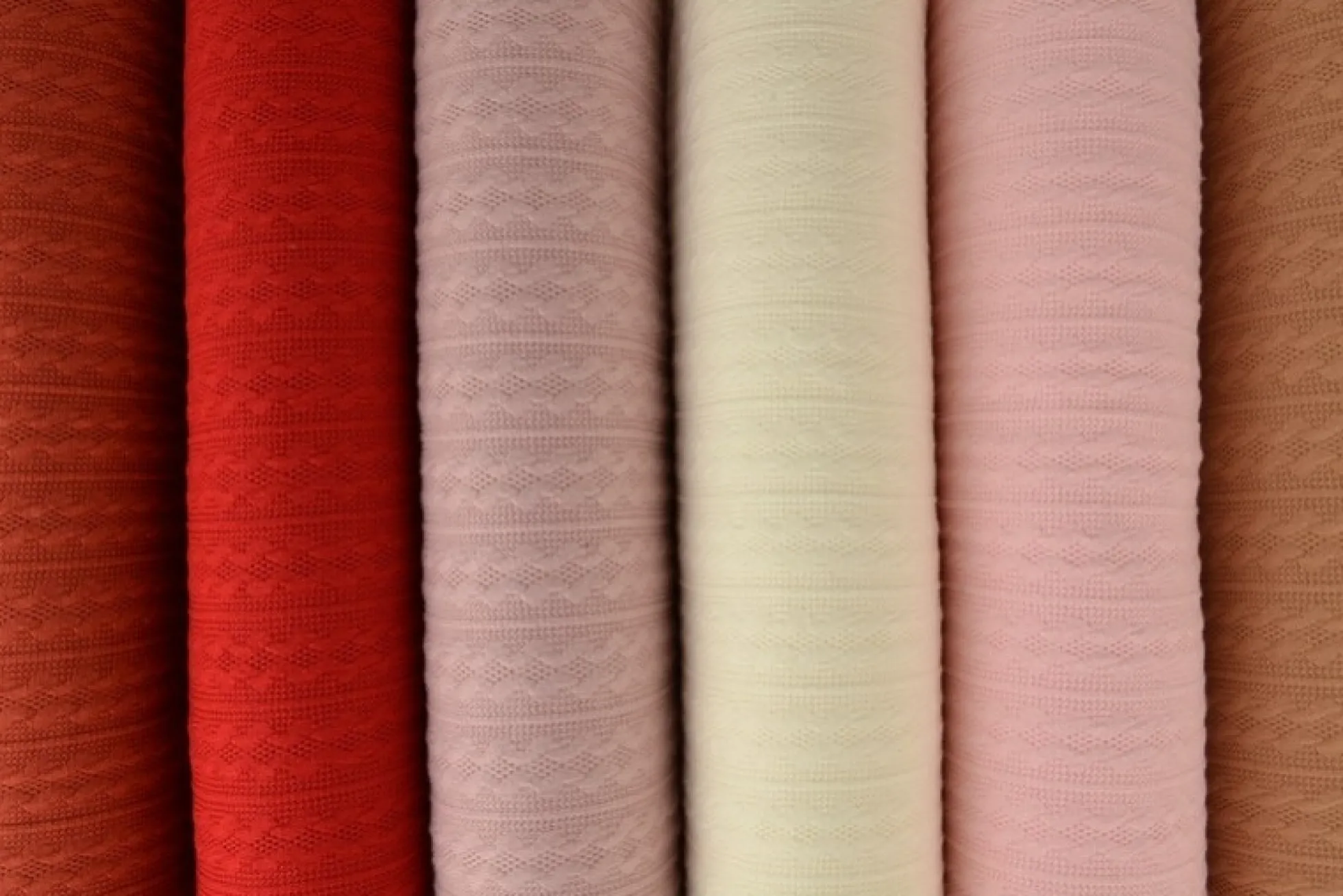 Jacquard jersey kabel – Rood