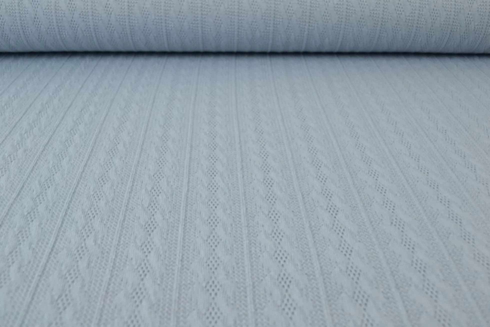 Jacquard jersey kabel – Zilvergrijs