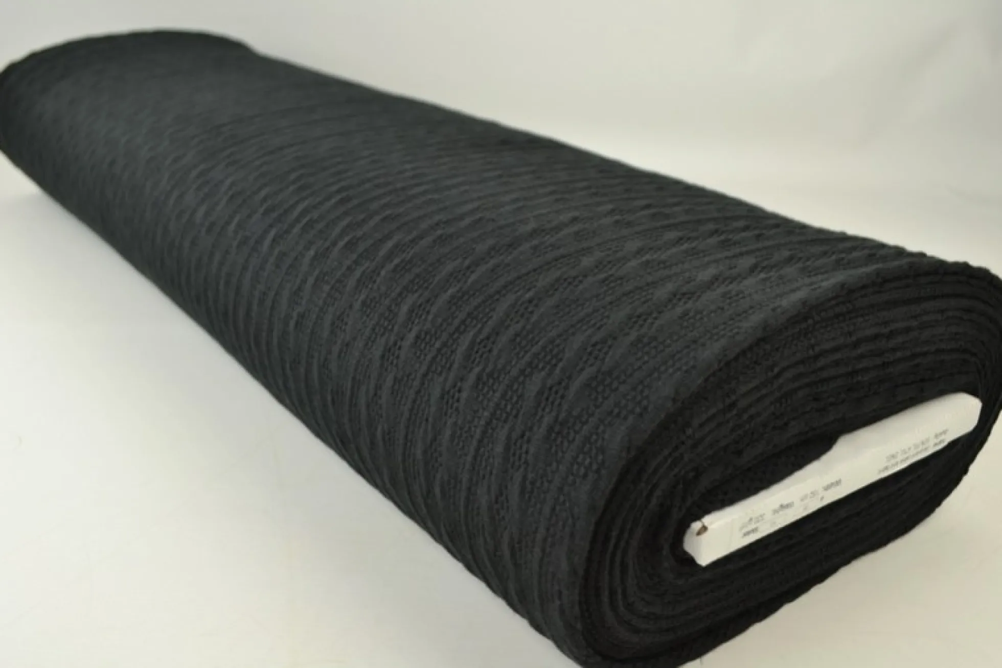 Jacquard jersey kabel – Zwart