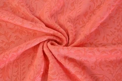 Jacquard jersey – Paisley koraalroze