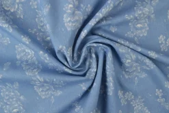 Jeans / denim gewassen – Blossom lichtblauw chambray