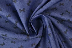 Jeans / denim gewassen – Bows donkerblauw chambray