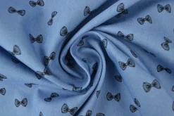 Jeans / denim gewassen – Bows lichtblauw chambray