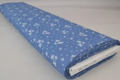 Jeans / denim gewassen – Butterflies blauw chambray